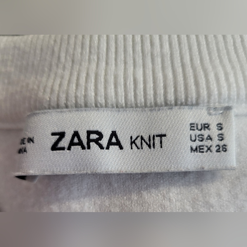 Zara Read But No Reply Graphic Crewneck Sweater - Small - White - Picture 3 of 3